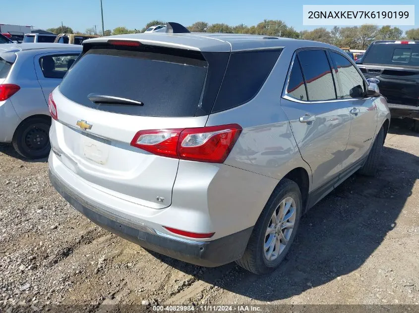 2019 Chevrolet Equinox Lt VIN: 2GNAXKEV7K6190199 Lot: 40829984