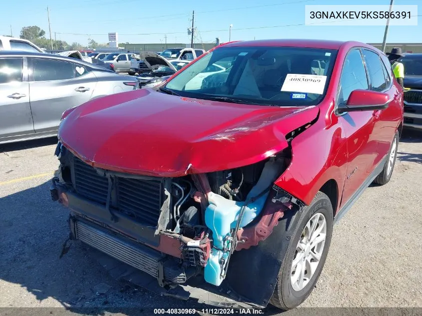 2019 Chevrolet Equinox Lt VIN: 3GNAXKEV5KS586391 Lot: 40830969