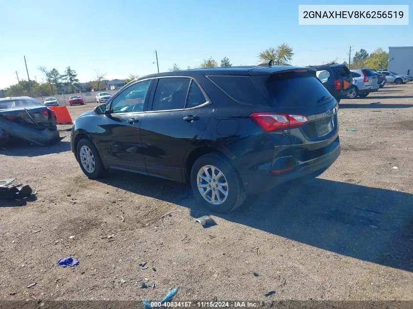 2019 Chevrolet Equinox Ls VIN: 2GNAXHEV8K6256519 Lot: 40834157