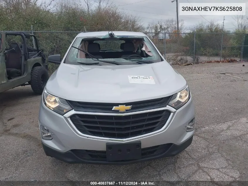 2019 Chevrolet Equinox Ls VIN: 3GNAXHEV7KS625808 Lot: 40837667