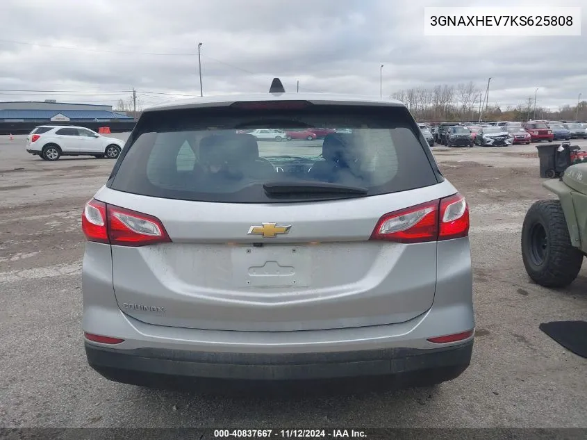 2019 Chevrolet Equinox Ls VIN: 3GNAXHEV7KS625808 Lot: 40837667