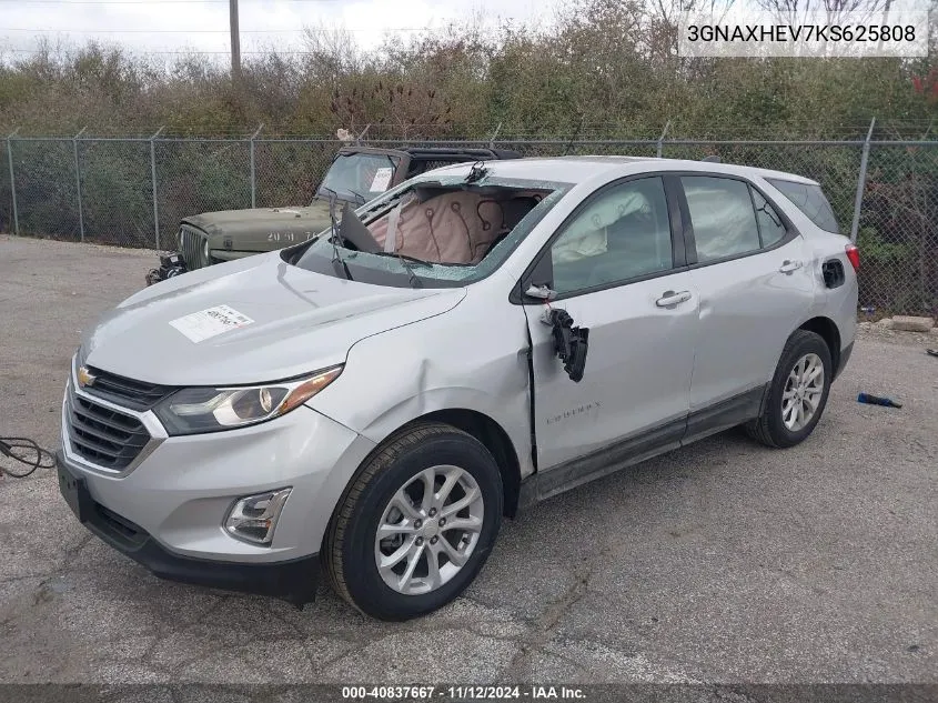 2019 Chevrolet Equinox Ls VIN: 3GNAXHEV7KS625808 Lot: 40837667