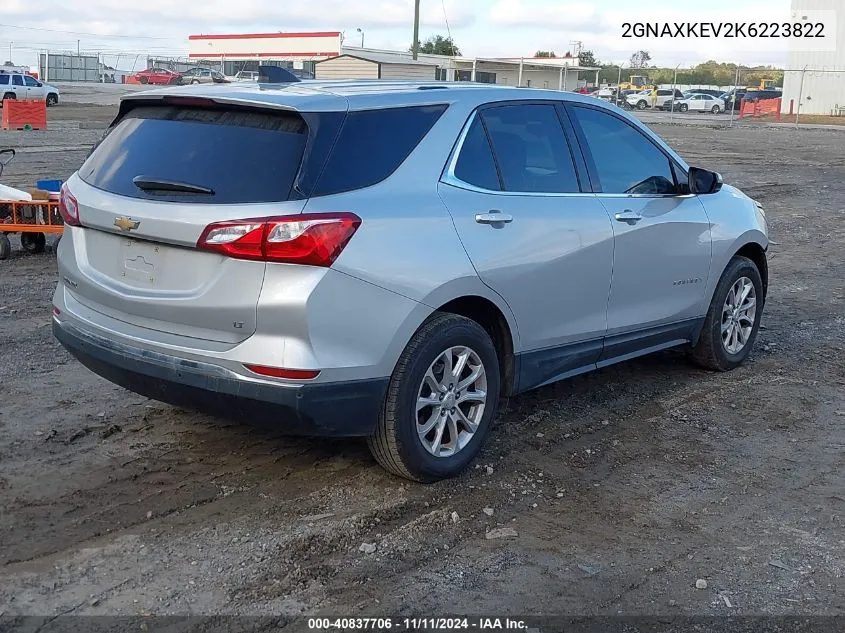 2019 Chevrolet Equinox Lt VIN: 2GNAXKEV2K6223822 Lot: 40837706