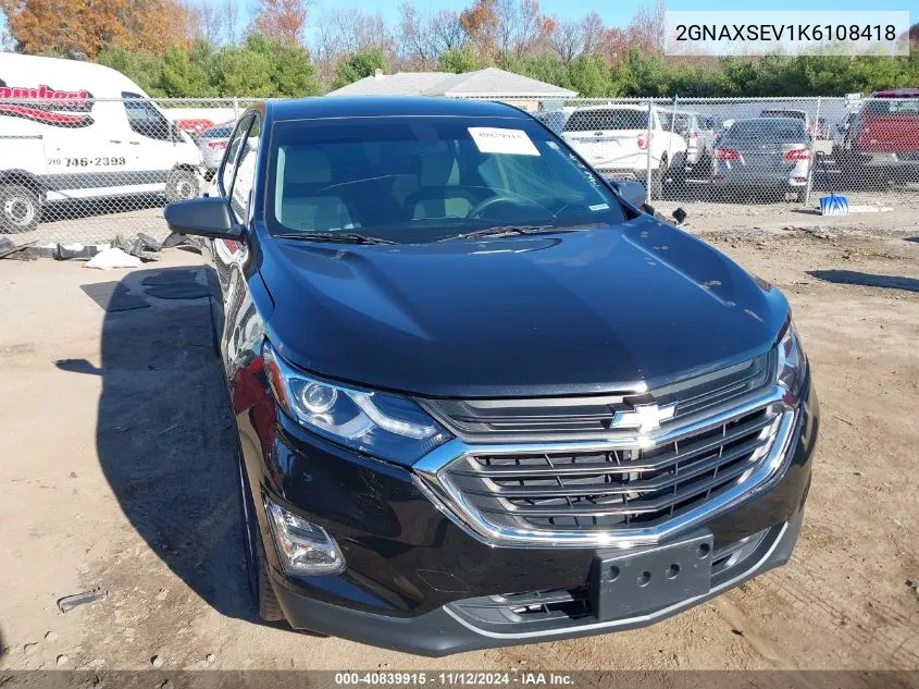 2019 Chevrolet Equinox Ls VIN: 2GNAXSEV1K6108418 Lot: 40839915