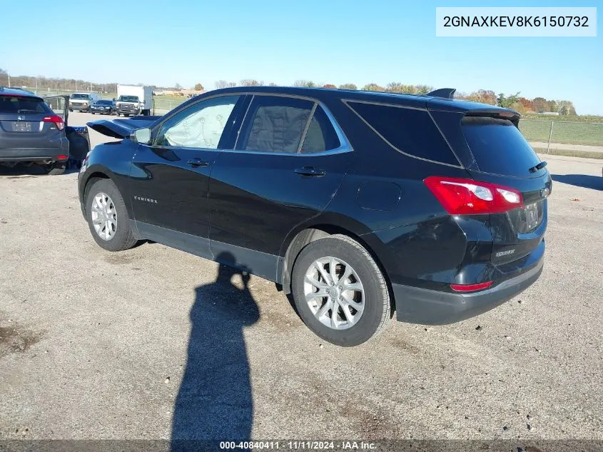 2019 Chevrolet Equinox Lt VIN: 2GNAXKEV8K6150732 Lot: 40840411