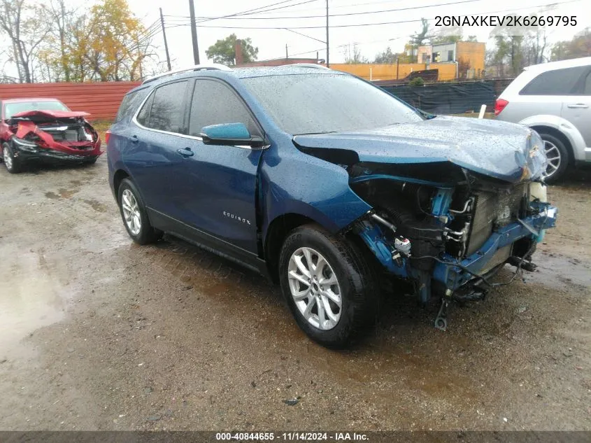 2019 Chevrolet Equinox Lt VIN: 2GNAXKEV2K6269795 Lot: 40844655