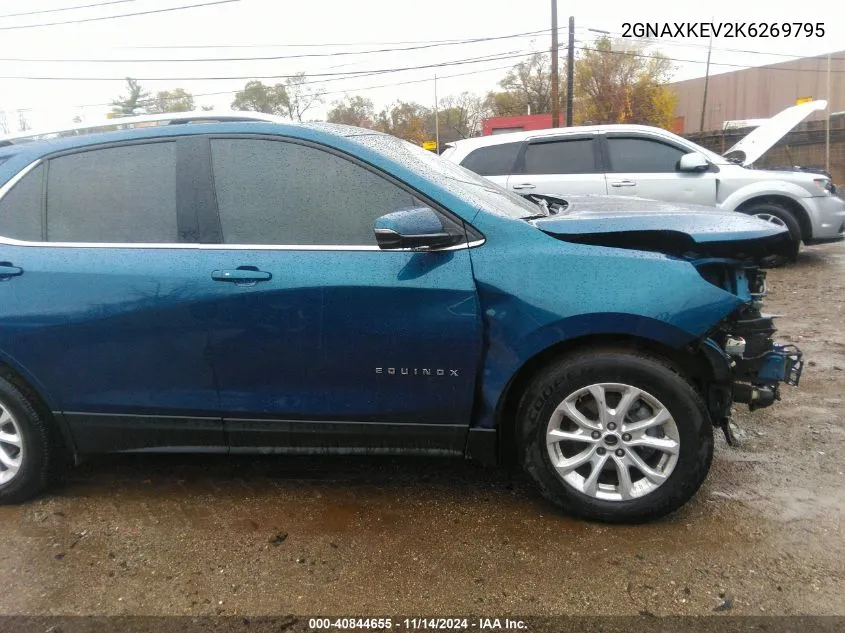 2019 Chevrolet Equinox Lt VIN: 2GNAXKEV2K6269795 Lot: 40844655