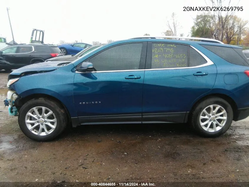 2019 Chevrolet Equinox Lt VIN: 2GNAXKEV2K6269795 Lot: 40844655