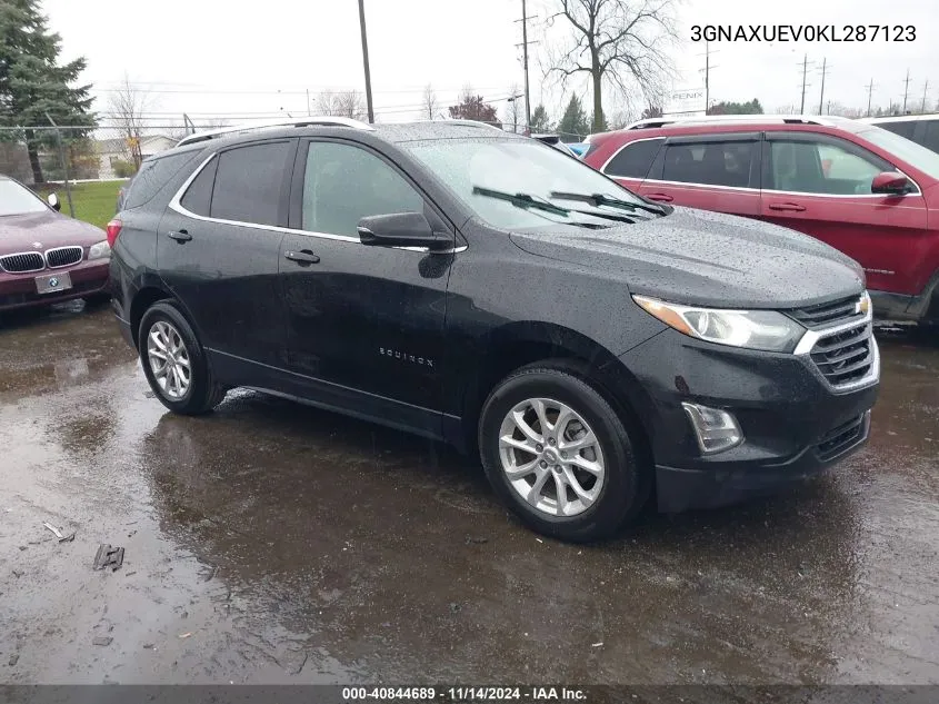 2019 Chevrolet Equinox Lt VIN: 3GNAXUEV0KL287123 Lot: 40844689