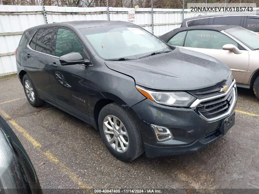 2019 Chevrolet Equinox Lt VIN: 2GNAXKEV1K6185743 Lot: 40847405