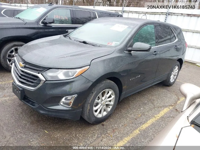 2019 Chevrolet Equinox Lt VIN: 2GNAXKEV1K6185743 Lot: 40847405