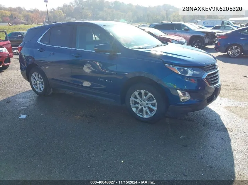 2019 Chevrolet Equinox Lt VIN: 2GNAXKEV9K6205320 Lot: 40848027