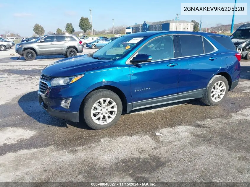 2019 Chevrolet Equinox Lt VIN: 2GNAXKEV9K6205320 Lot: 40848027