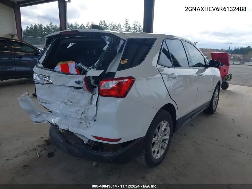 2019 Chevrolet Equinox Ls VIN: 2GNAXHEV6K6132488 Lot: 40849814