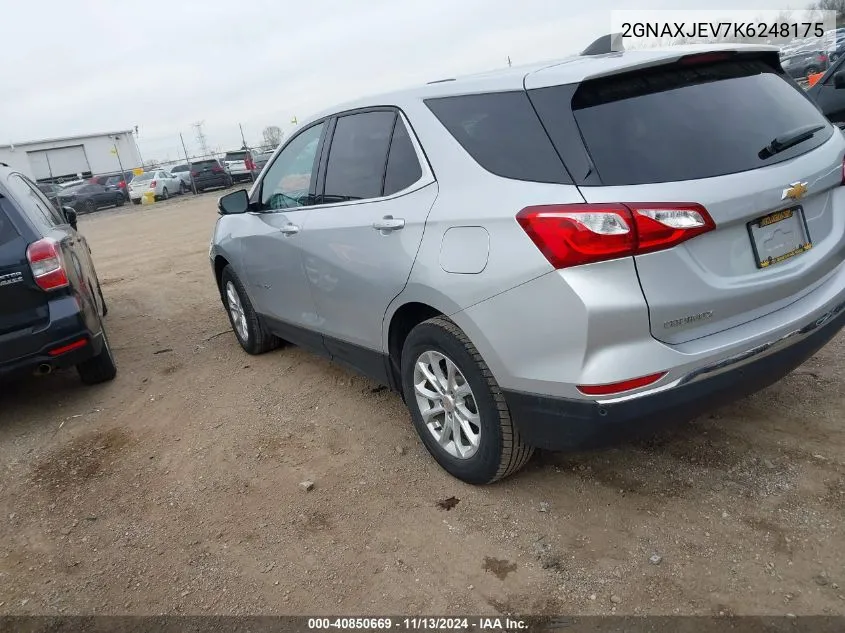 2019 Chevrolet Equinox Lt VIN: 2GNAXJEV7K6248175 Lot: 40850669