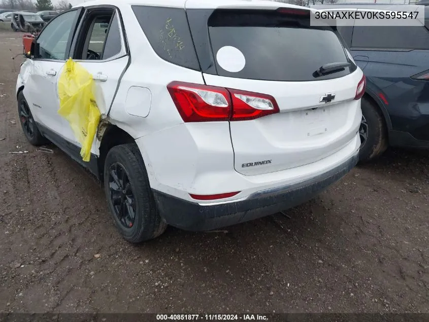 2019 Chevrolet Equinox Lt VIN: 3GNAXKEV0KS595547 Lot: 40851877