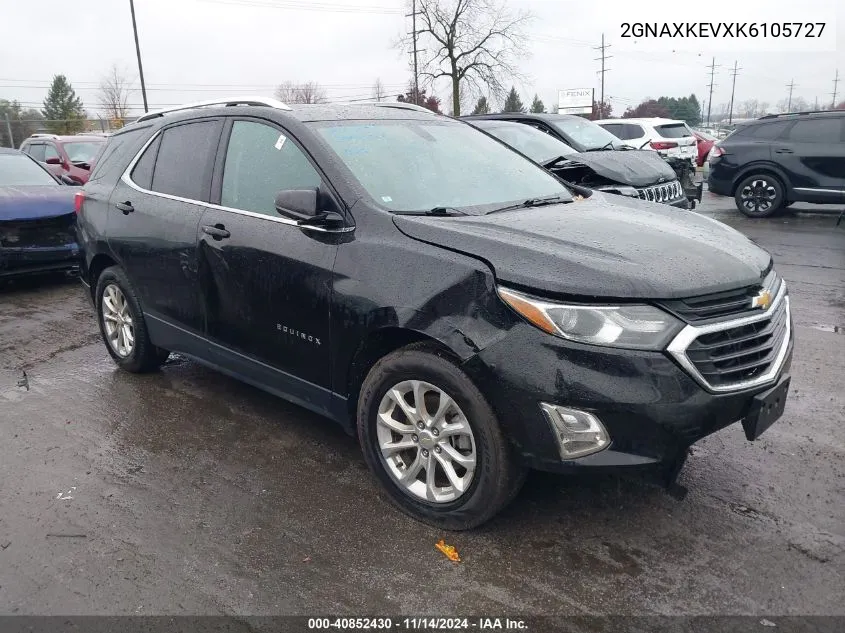 2019 Chevrolet Equinox Lt VIN: 2GNAXKEVXK6105727 Lot: 40852430