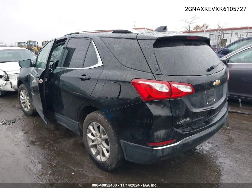 2019 Chevrolet Equinox Lt VIN: 2GNAXKEVXK6105727 Lot: 40852430