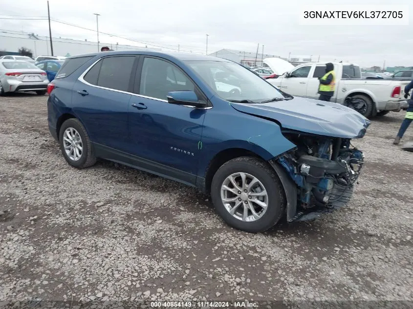 2019 Chevrolet Equinox Lt VIN: 3GNAXTEV6KL372705 Lot: 40854149