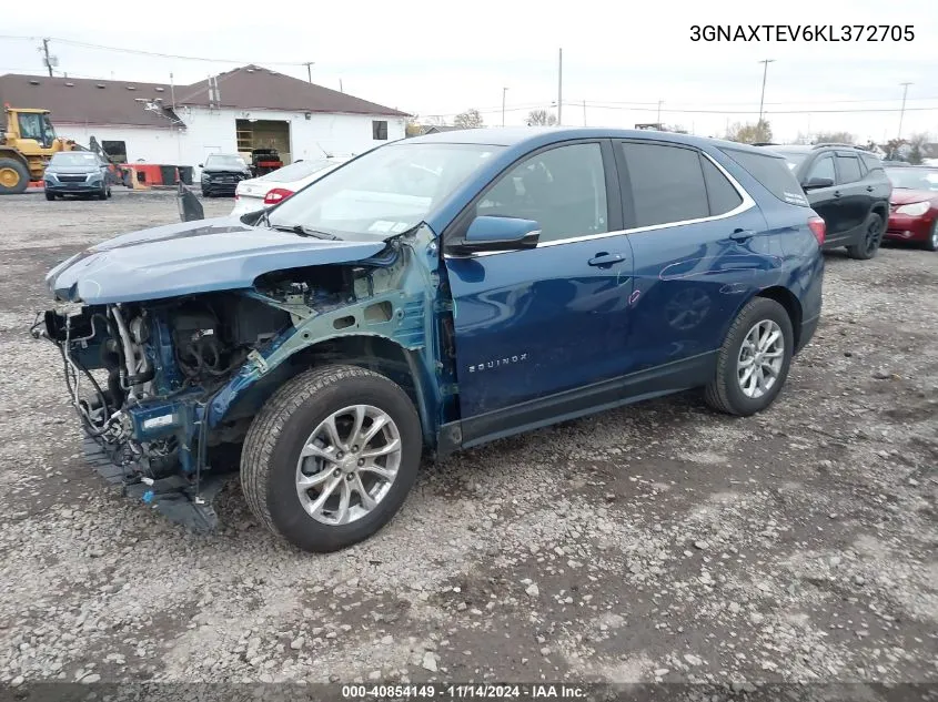 2019 Chevrolet Equinox Lt VIN: 3GNAXTEV6KL372705 Lot: 40854149