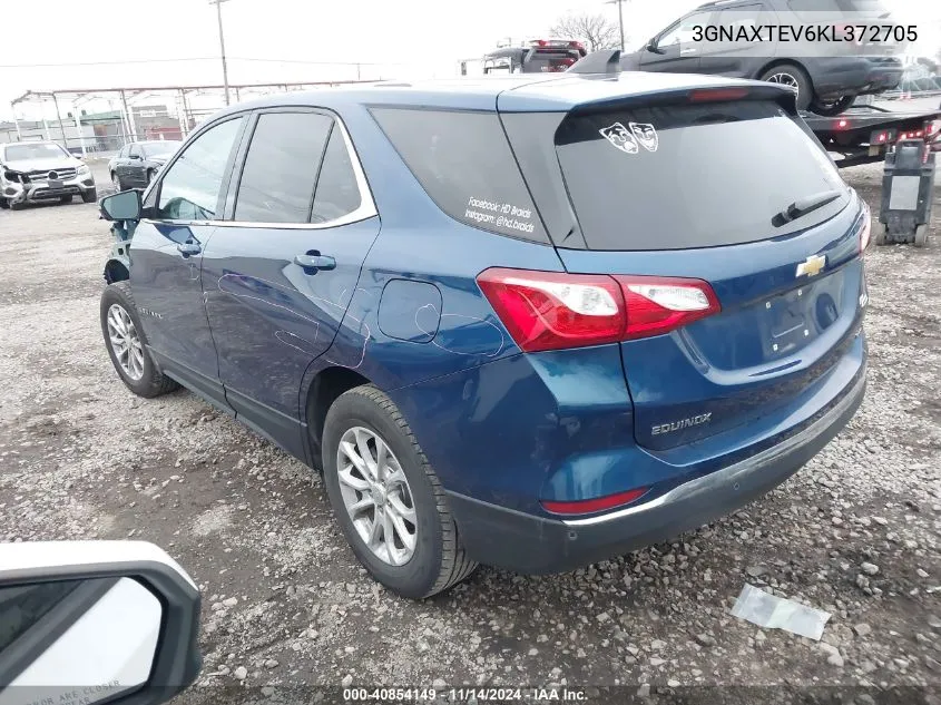 2019 Chevrolet Equinox Lt VIN: 3GNAXTEV6KL372705 Lot: 40854149