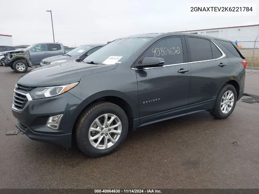 2019 Chevrolet Equinox Lt VIN: 2GNAXTEV2K6221784 Lot: 40864630