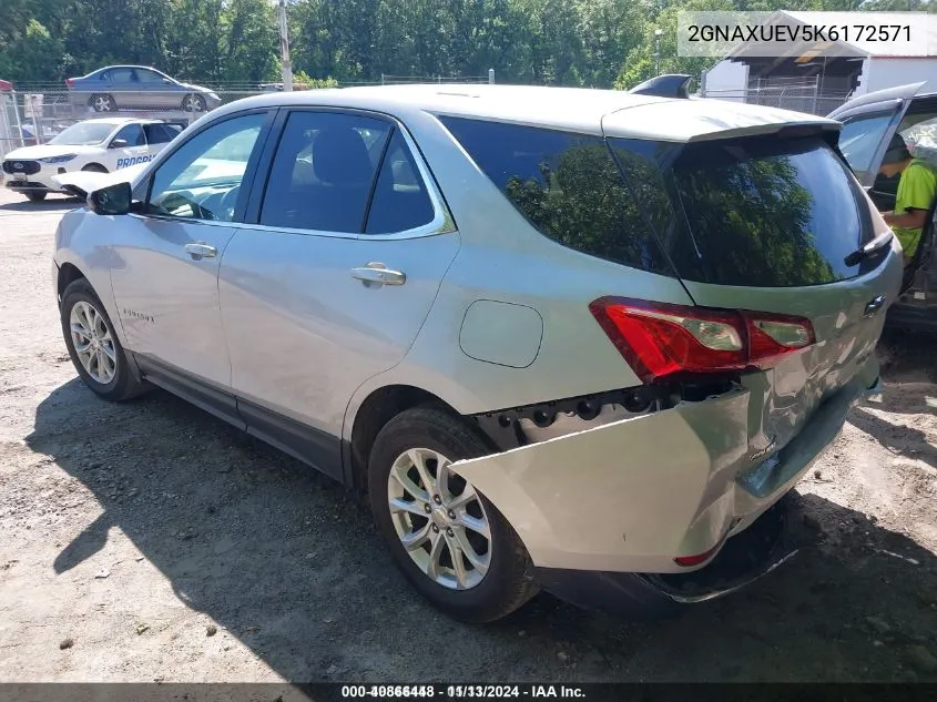 2019 Chevrolet Equinox Lt VIN: 2GNAXUEV5K6172571 Lot: 40866448