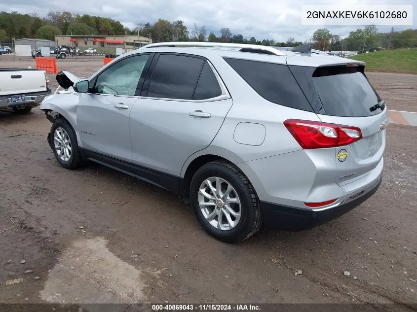 2019 Chevrolet Equinox Lt VIN: 2GNAXKEV6K6102680 Lot: 40869043