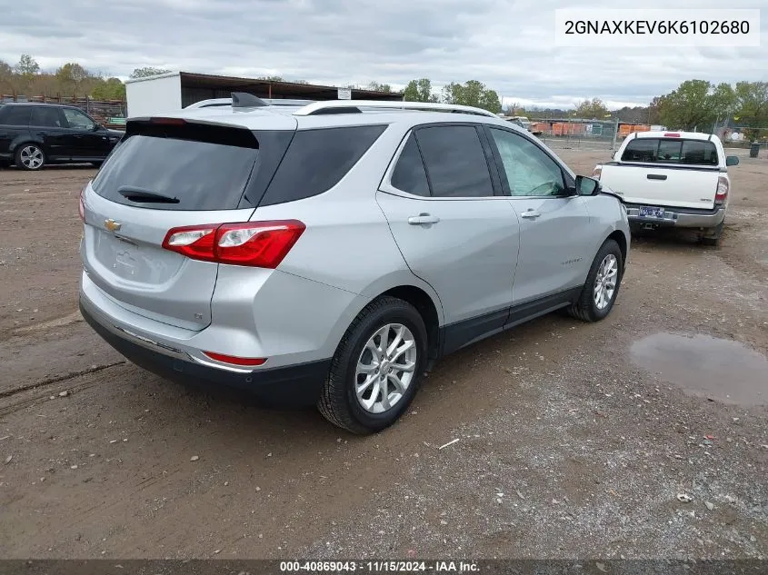 2019 Chevrolet Equinox Lt VIN: 2GNAXKEV6K6102680 Lot: 40869043