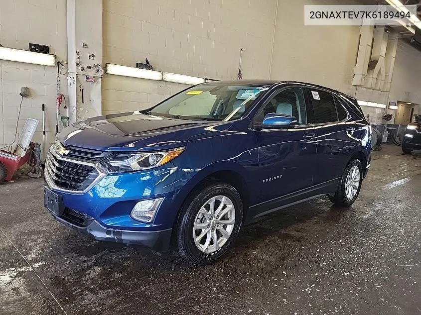 2019 Chevrolet Equinox Lt VIN: 2GNAXTEV7K6189494 Lot: 40871197