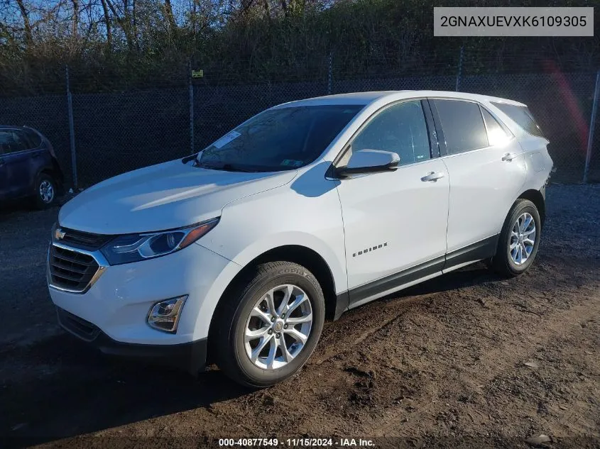 2019 Chevrolet Equinox Lt VIN: 2GNAXUEVXK6109305 Lot: 40877549