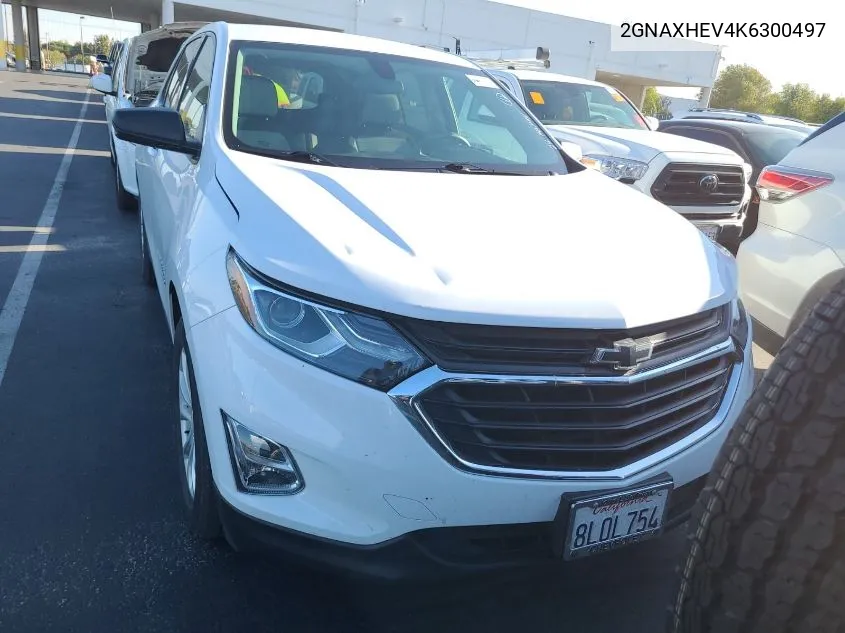 2019 Chevrolet Equinox Ls VIN: 2GNAXHEV4K6300497 Lot: 40878556