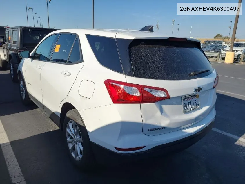 2019 Chevrolet Equinox Ls VIN: 2GNAXHEV4K6300497 Lot: 40878556