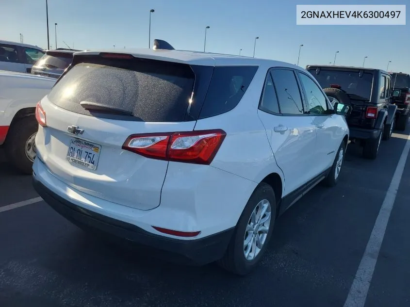 2019 Chevrolet Equinox Ls VIN: 2GNAXHEV4K6300497 Lot: 40878556