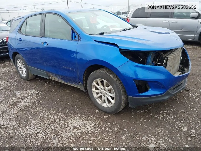 2019 Chevrolet Equinox Ls VIN: 3GNAXHEV2KS582656 Lot: 40882999