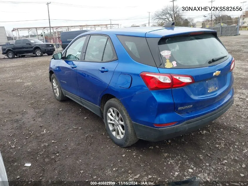 2019 Chevrolet Equinox Ls VIN: 3GNAXHEV2KS582656 Lot: 40882999