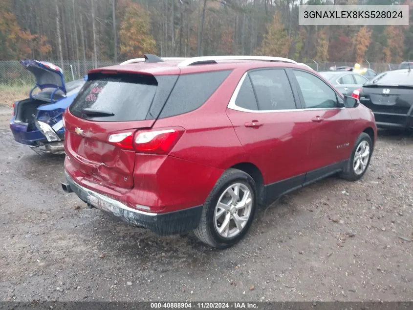 2019 Chevrolet Equinox Lt VIN: 3GNAXLEX8KS528024 Lot: 40888904