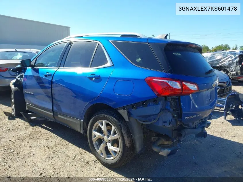 2019 Chevrolet Equinox Lt VIN: 3GNAXLEX7KS601478 Lot: 40896338