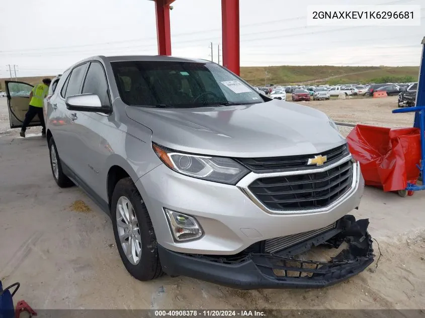 2019 Chevrolet Equinox Lt VIN: 2GNAXKEV1K6296681 Lot: 40908378