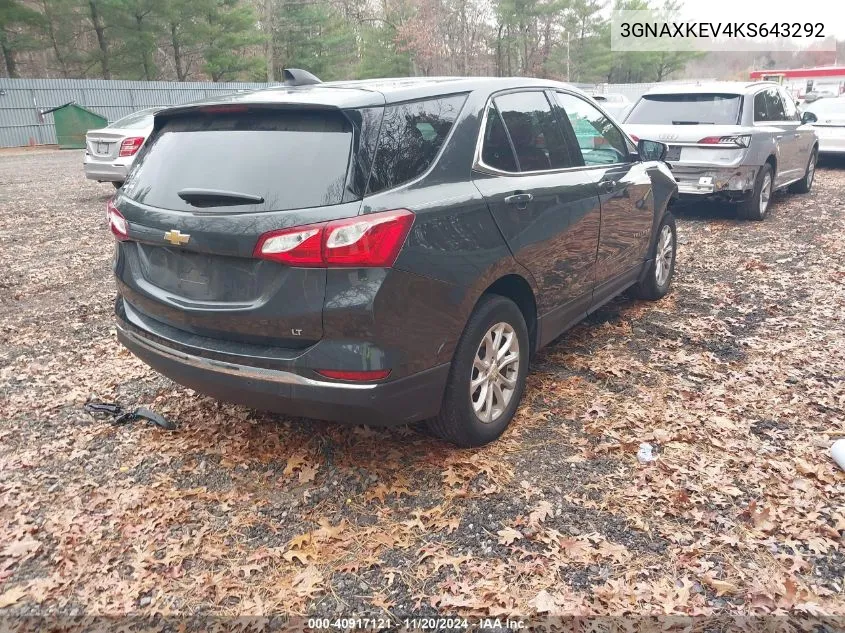 2019 Chevrolet Equinox Lt VIN: 3GNAXKEV4KS643292 Lot: 40917121