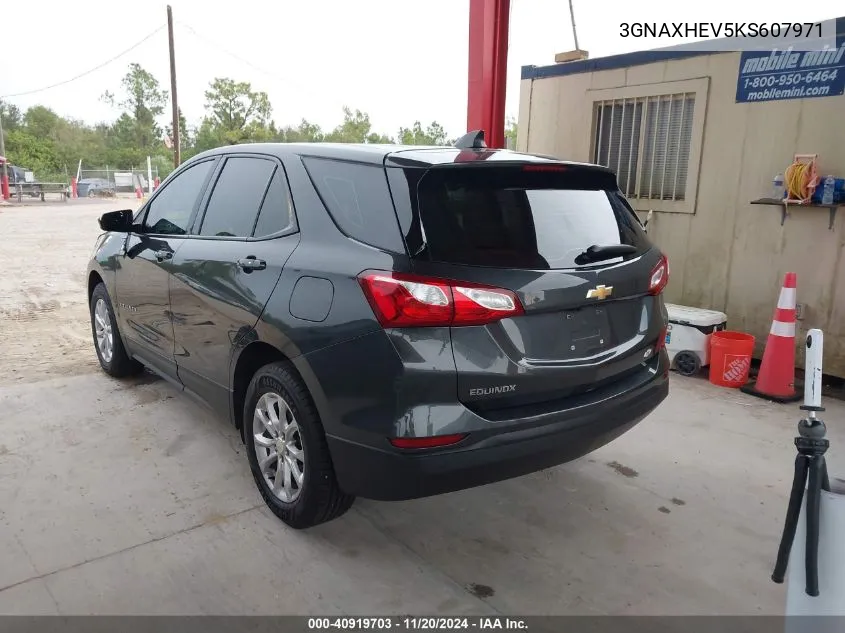 2019 Chevrolet Equinox Ls VIN: 3GNAXHEV5KS607971 Lot: 40919703