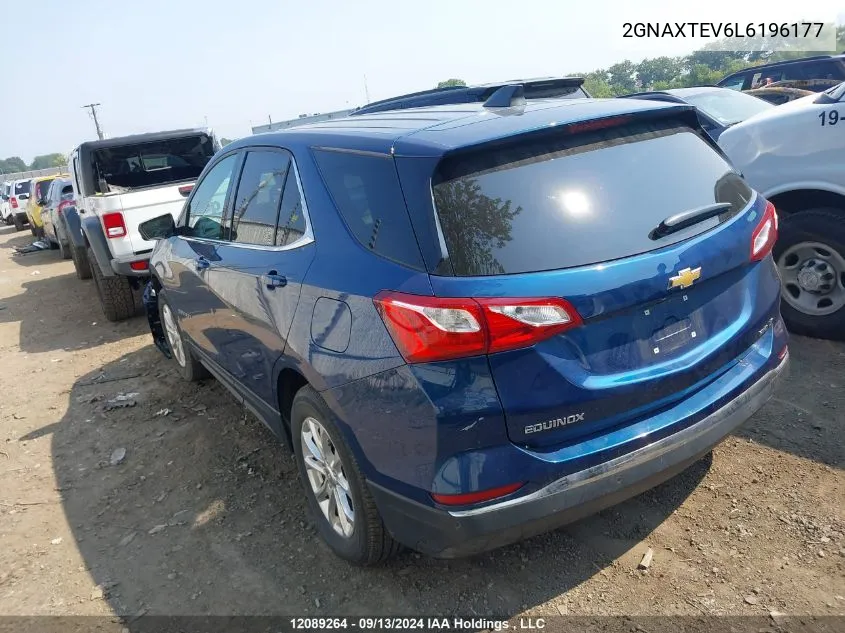 2020 Chevrolet Equinox VIN: 2GNAXTEV6L6196177 Lot: 12089264