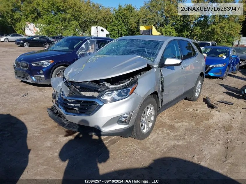 2020 Chevrolet Equinox Lt VIN: 2GNAXUEV7L6283947 Lot: 12094257