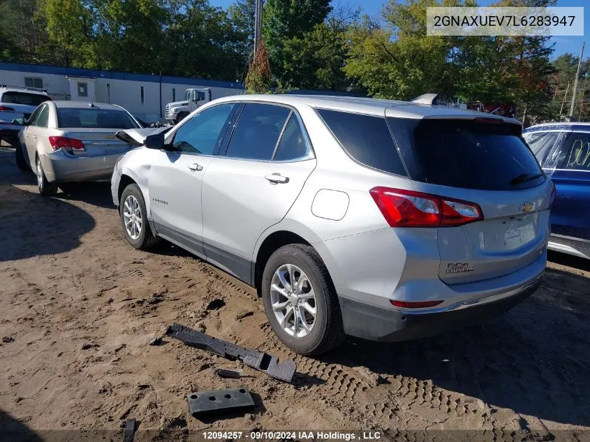 2020 Chevrolet Equinox Lt VIN: 2GNAXUEV7L6283947 Lot: 12094257