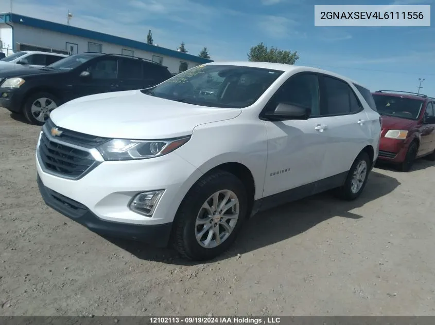 2020 Chevrolet Equinox VIN: 2GNAXSEV4L6111556 Lot: 12102113