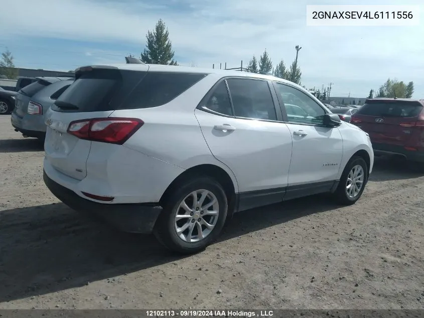 2020 Chevrolet Equinox VIN: 2GNAXSEV4L6111556 Lot: 12102113