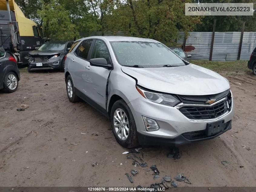 2020 Chevrolet Equinox VIN: 2GNAXHEV6L6225223 Lot: 12106076