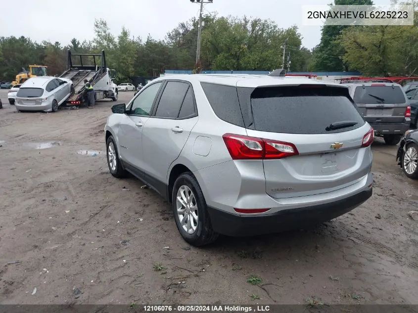 2020 Chevrolet Equinox VIN: 2GNAXHEV6L6225223 Lot: 12106076