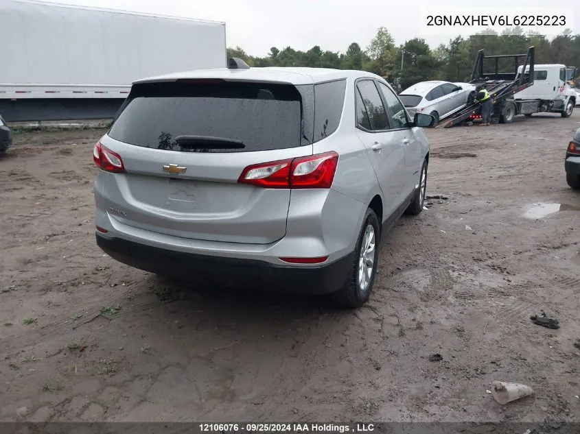 2020 Chevrolet Equinox VIN: 2GNAXHEV6L6225223 Lot: 12106076