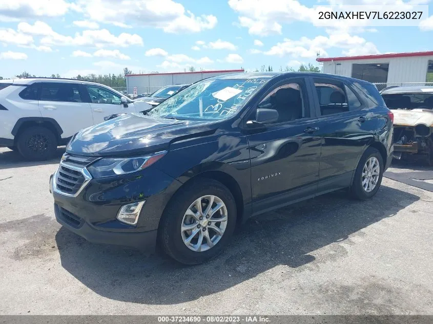 2020 Chevrolet Equinox Fwd Ls VIN: 2GNAXHEV7L6223027 Lot: 37234690